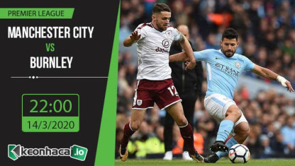 Soi kèo Manchester City vs Burnley 22h, ngày 14/3/2020
