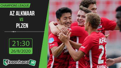Soi kèo AZ Alkmaar vs Plzen 21h30, ngày 26/8/2020