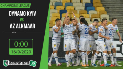 Soi kèo Dynamo Kyiv vs AZ Alkmaar 0h, ngày 16/9/2020