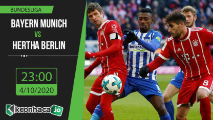 Soi kèo Bayern Munich vs Hertha Berlin 23h, ngày 4/10/2020